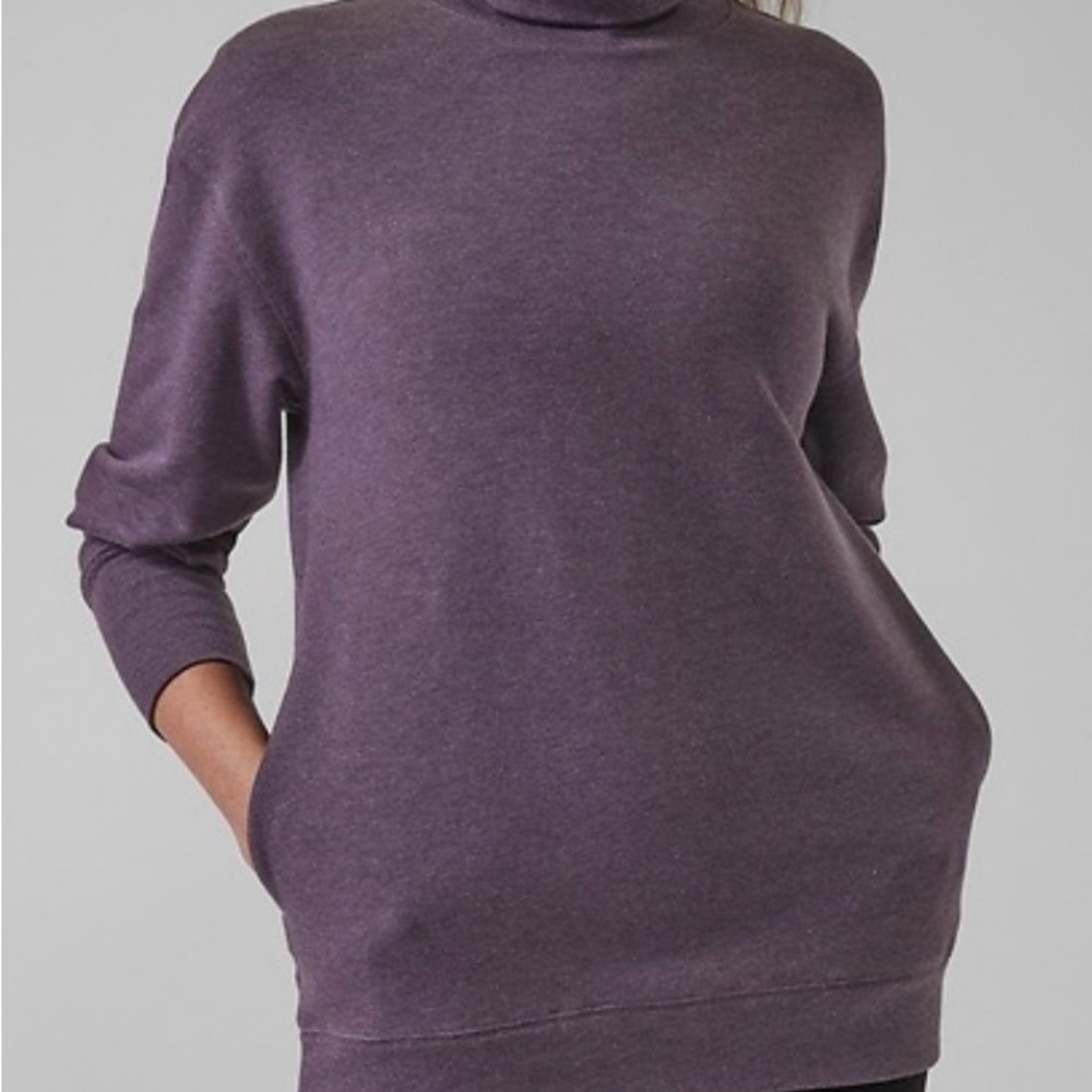 Athleta Balance cinched sweater Turtleneck XL